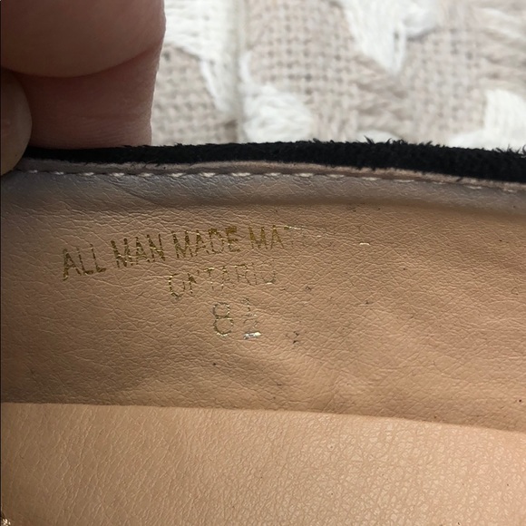 Black Faux Suede Wedges - Picture 6 of 8